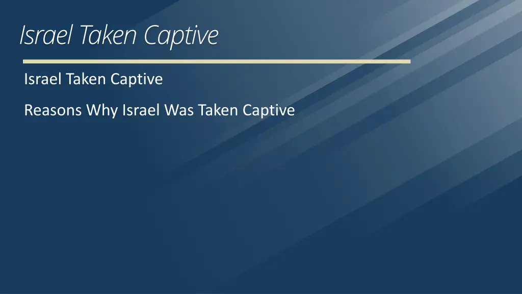 israel taken captive