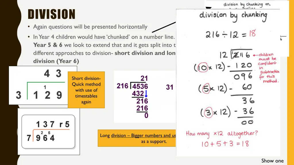 division again questions will be presented