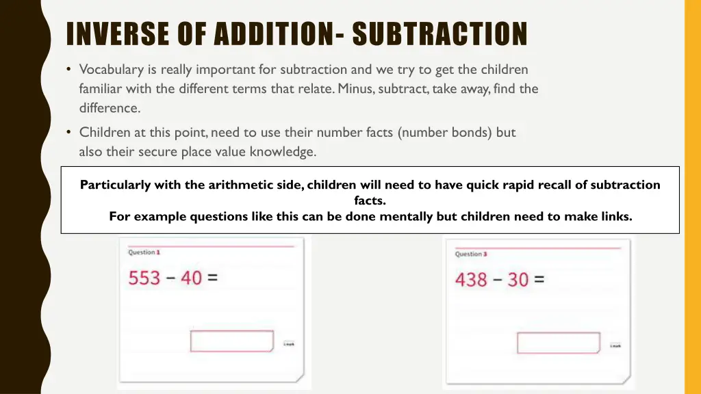 inverse of addition subtraction