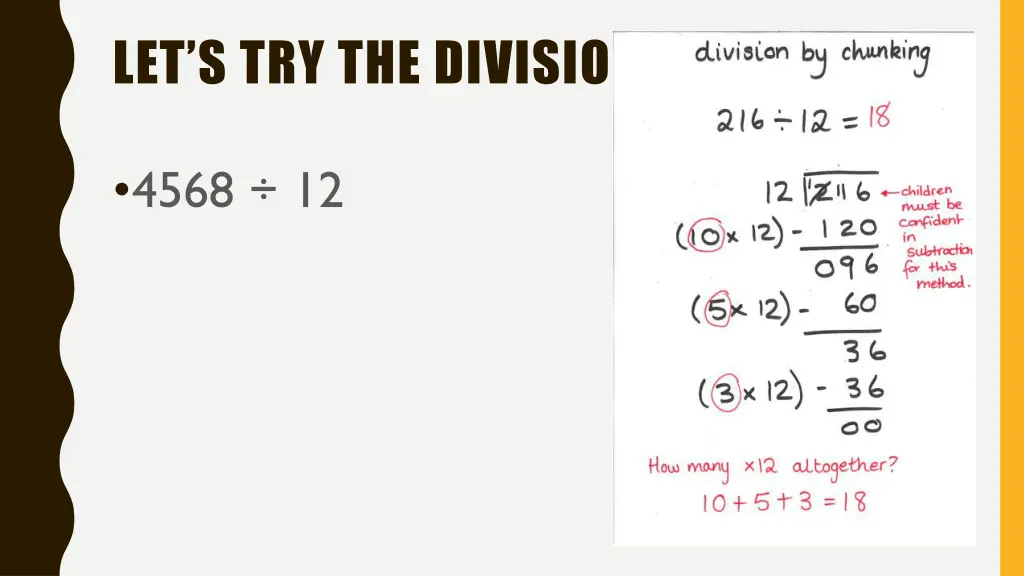 let s try the division method