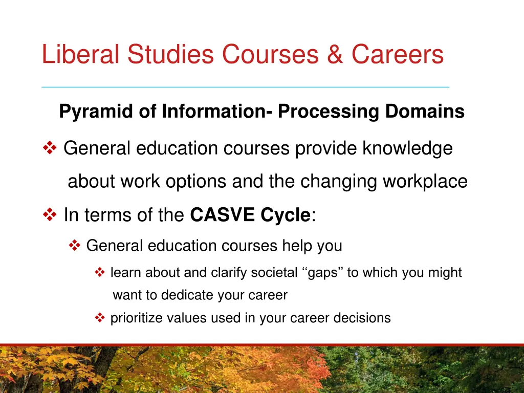 liberal studies courses careers