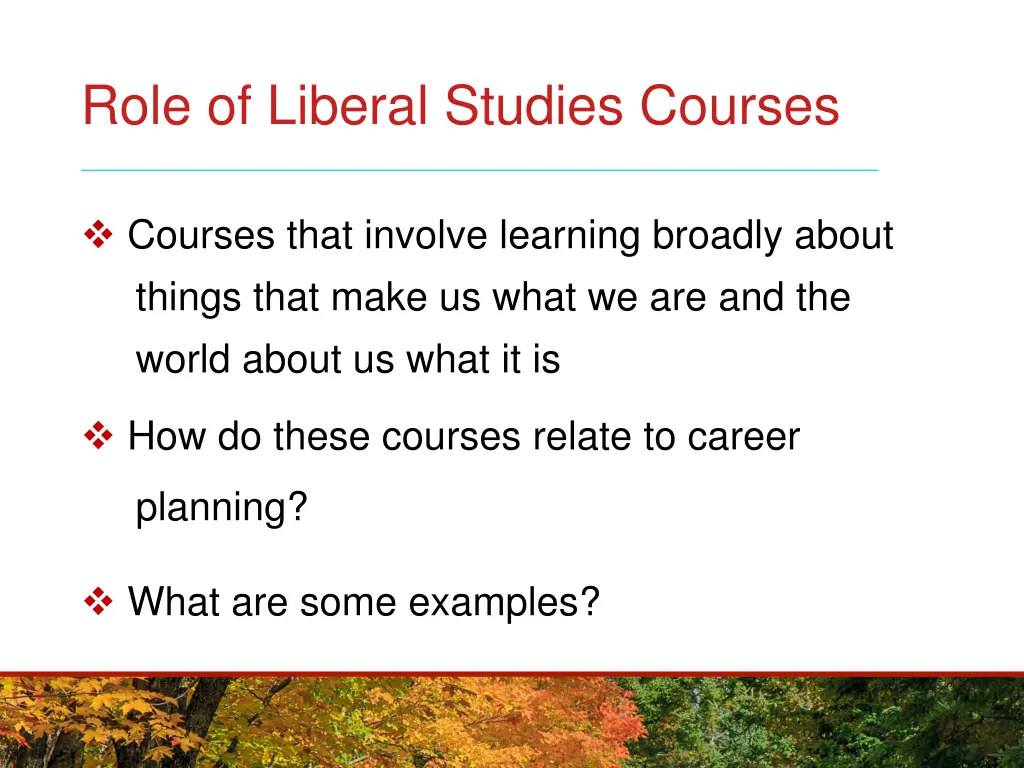 role of liberal studies courses