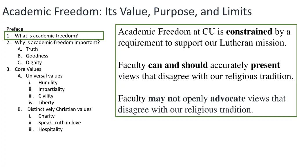 academic freedom its value purpose and limits 4