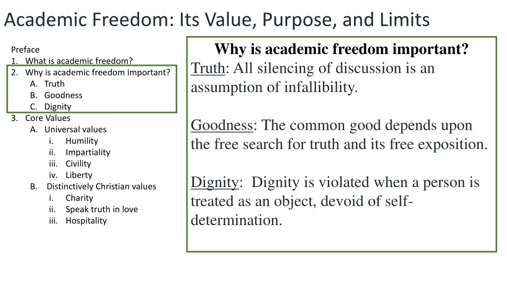 academic freedom its value purpose and limits 5