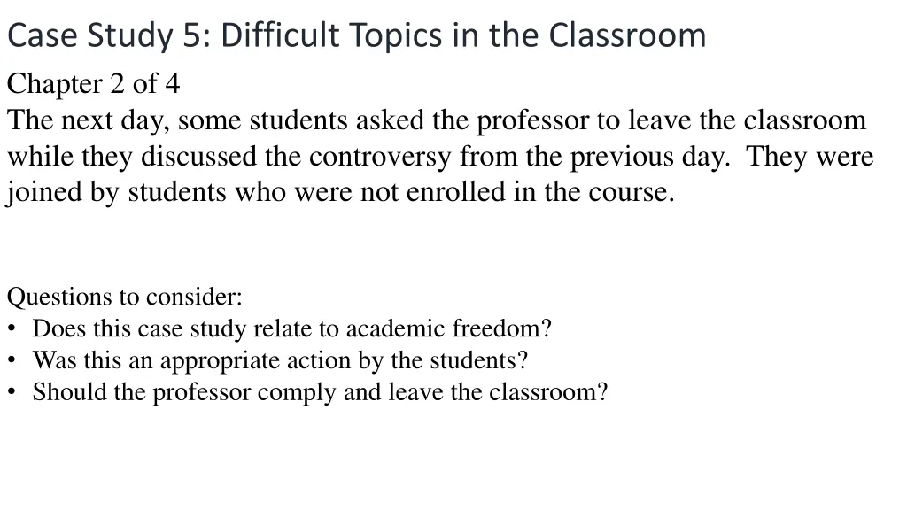 case study 5 difficult topics in the classroom 1