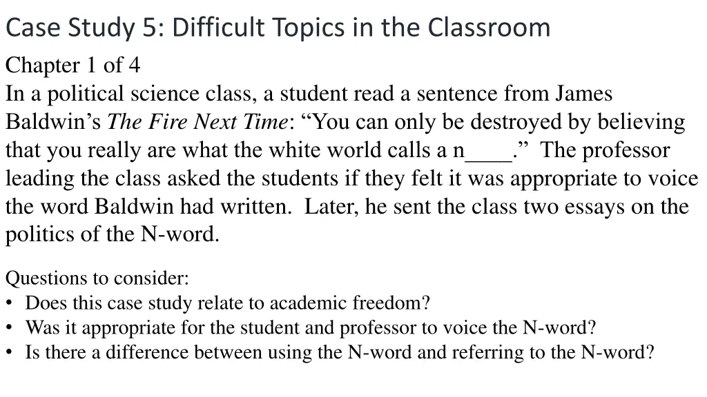 case study 5 difficult topics in the classroom