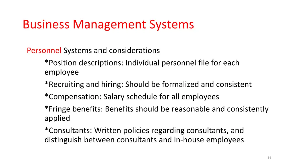 business management systems