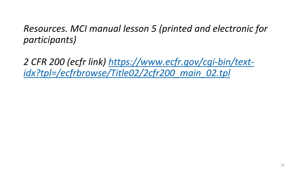 resources mci manual lesson 5 printed