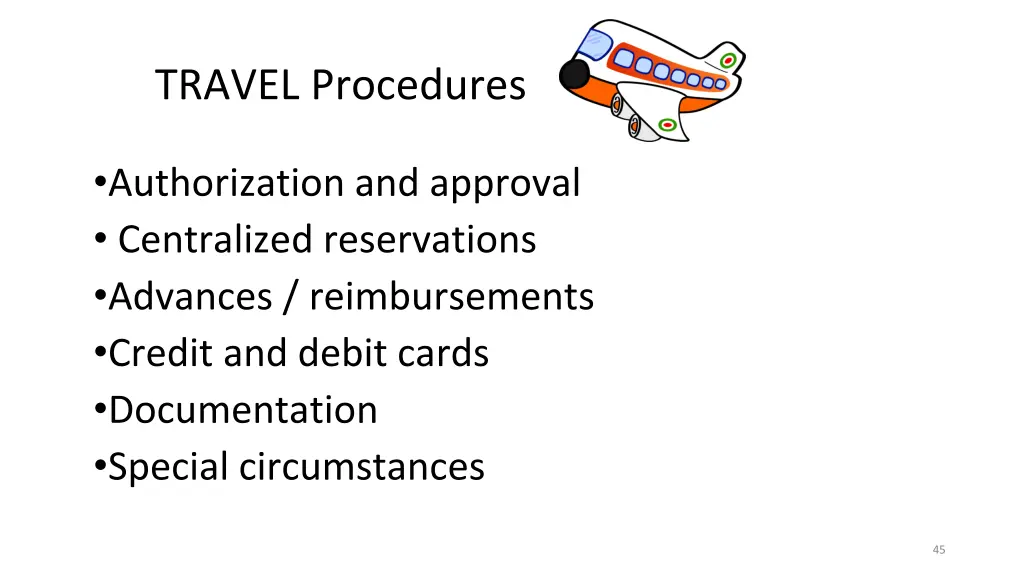 travel procedures