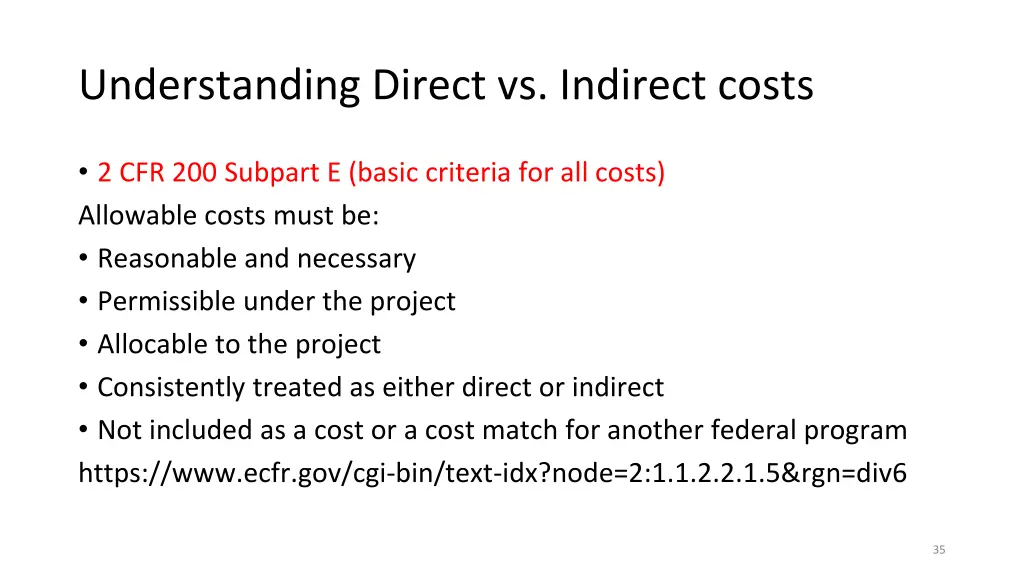 understanding direct vs indirect costs