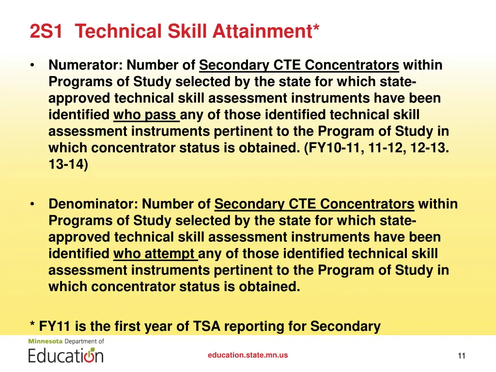 2s1 technical skill attainment