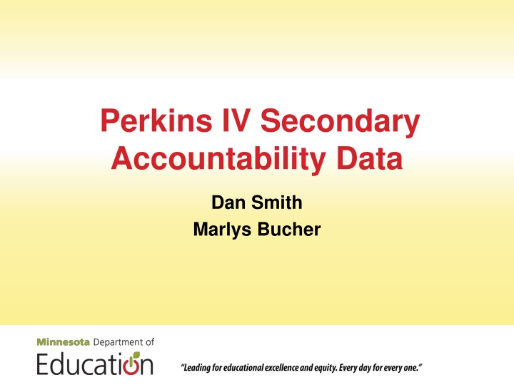 perkins iv secondary accountability data