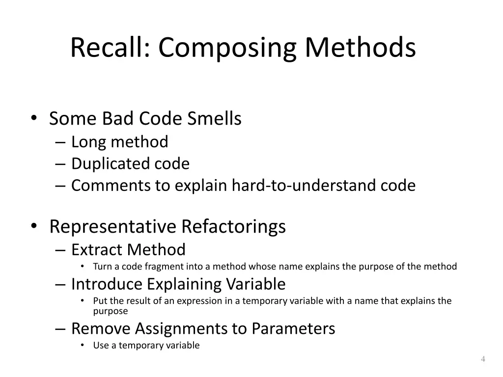 recall composing methods