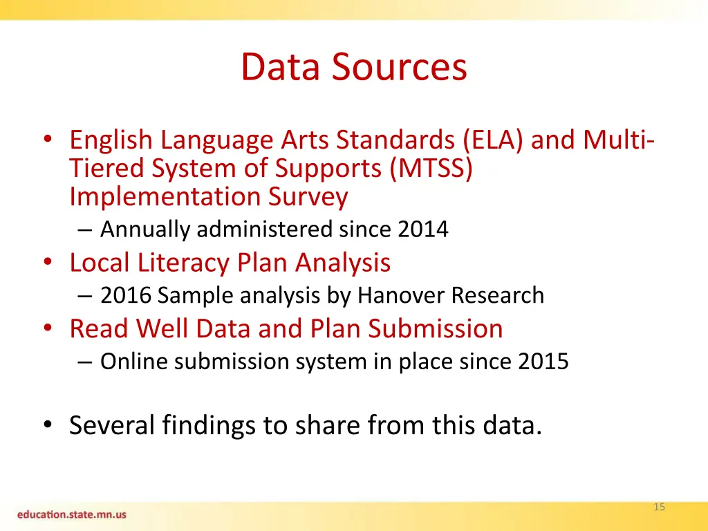 data sources