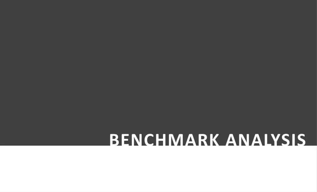 benchmark analysis