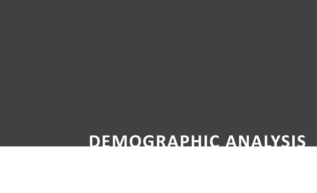 demographic analysis