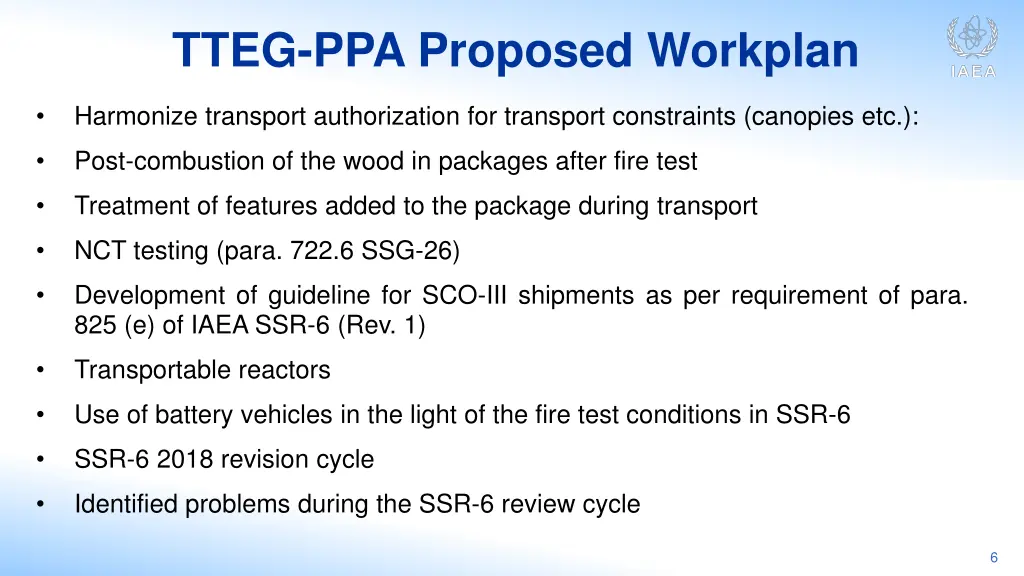 tteg ppa proposed workplan