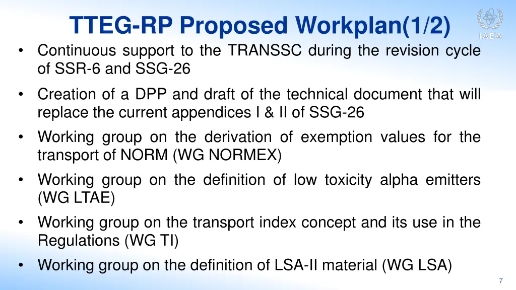 tteg rp proposed workplan 1 2 continuous support