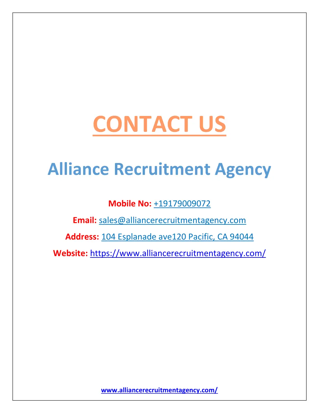 contact us