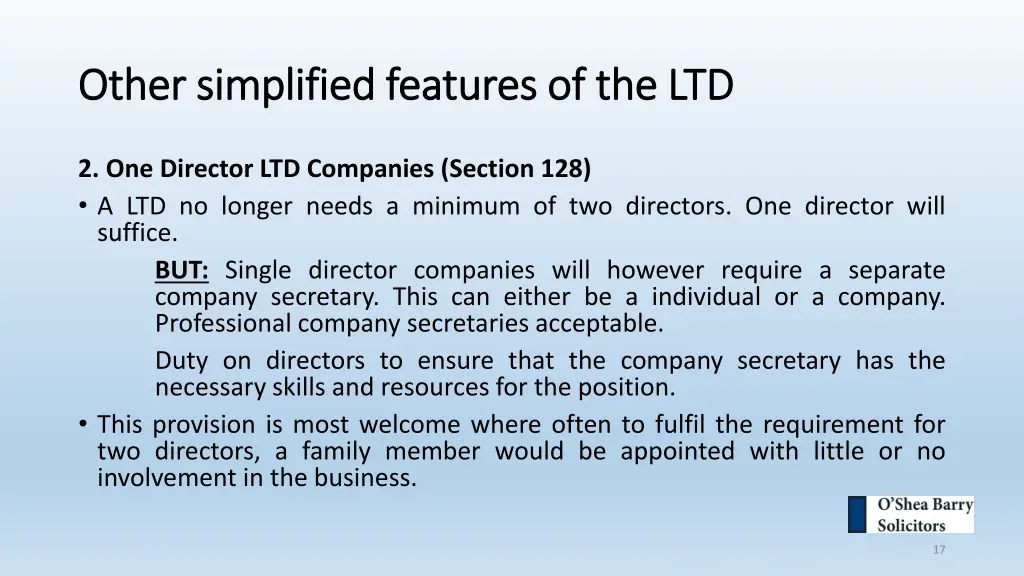 other simplified features of the ltd other 1