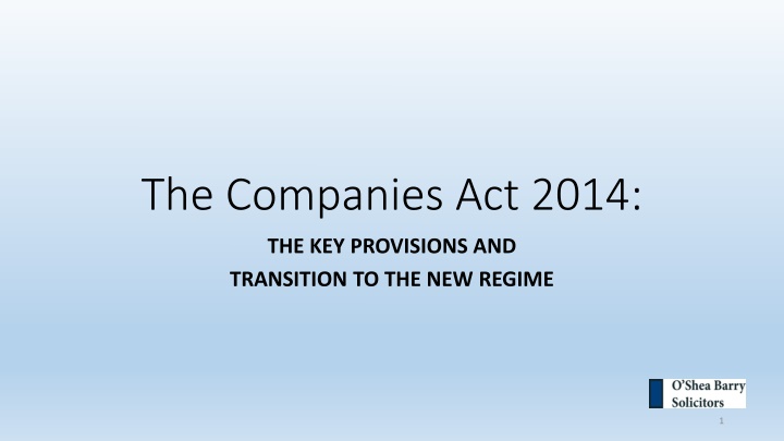 the companies act 2014