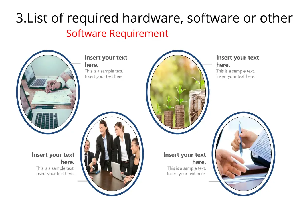 3 list of required hardware software or other 1