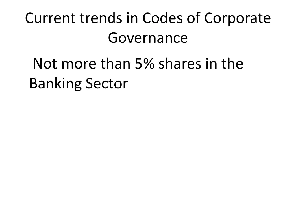 current trends in codes of corporate governance