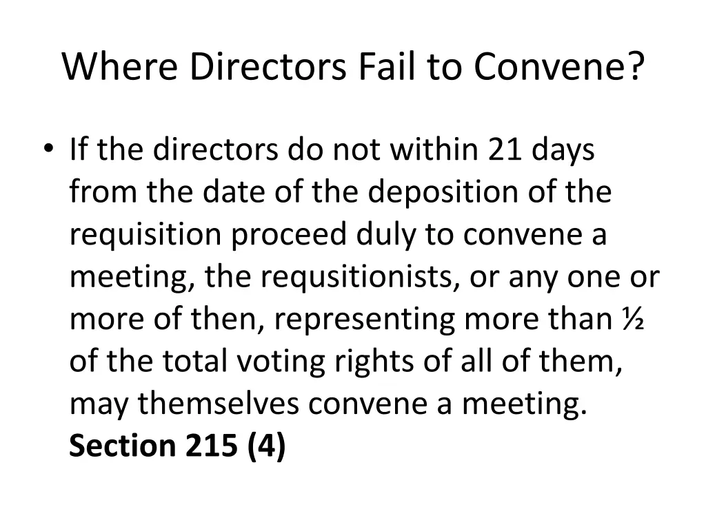 where directors fail to convene