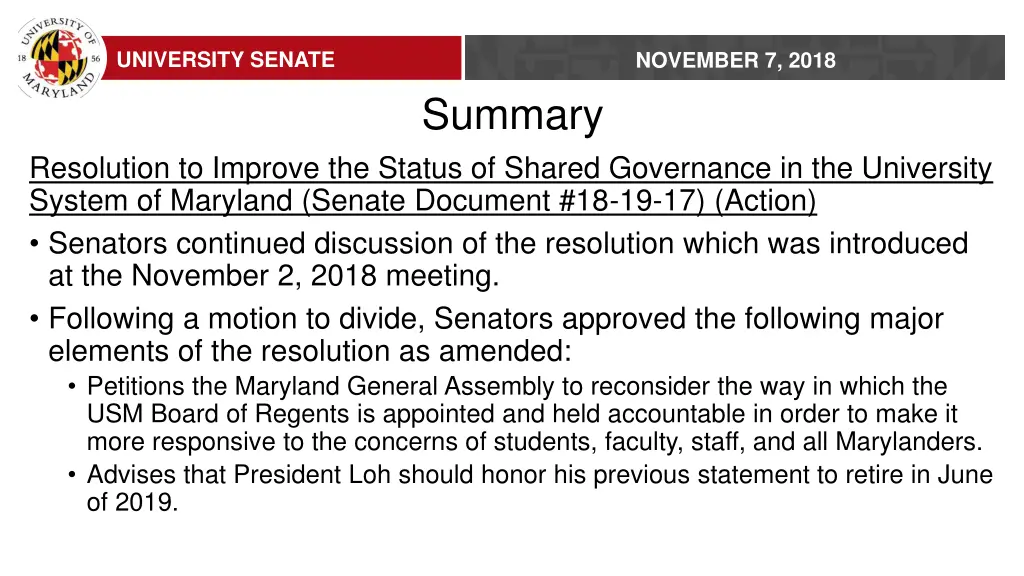 university senate 5