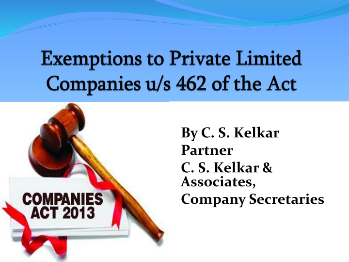 by c s kelkar partner c s kelkar associates