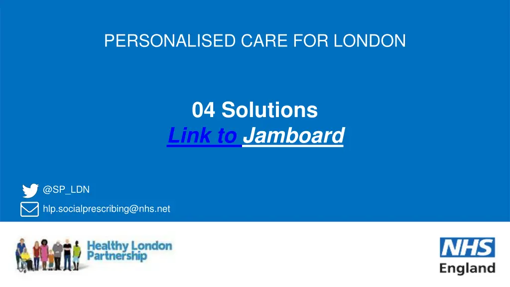 personalised care for london 2