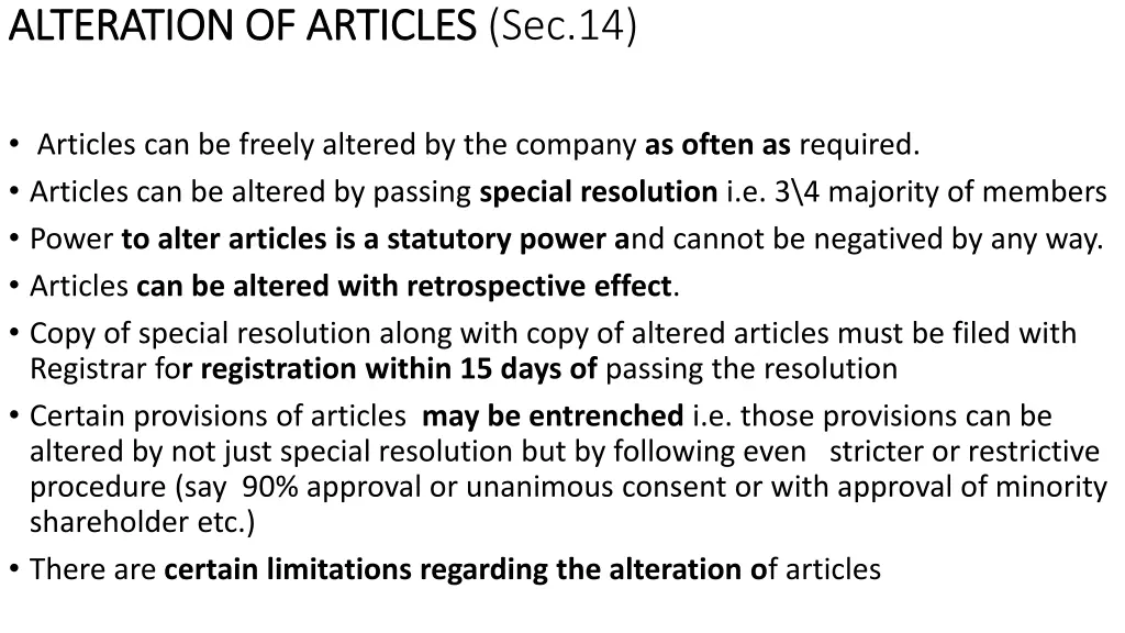 alteration of articles alteration of articles