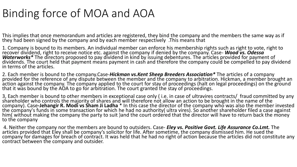 binding force of moa and aoa