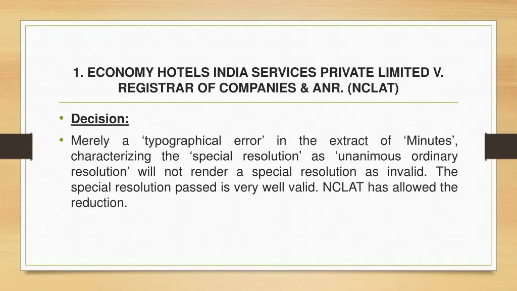 1 economy hotels india services private limited 1