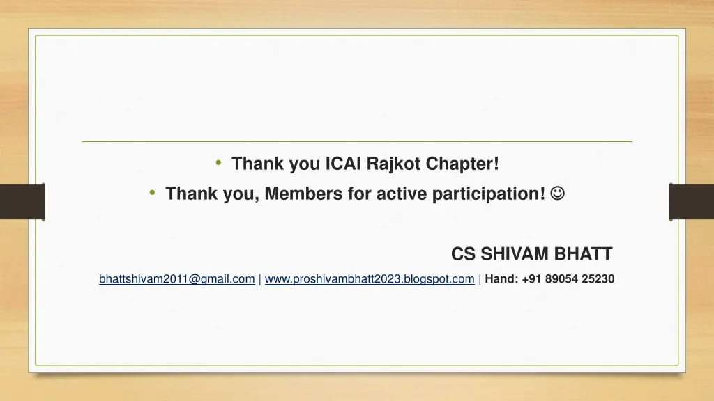 thank you icai rajkot chapter thank you members