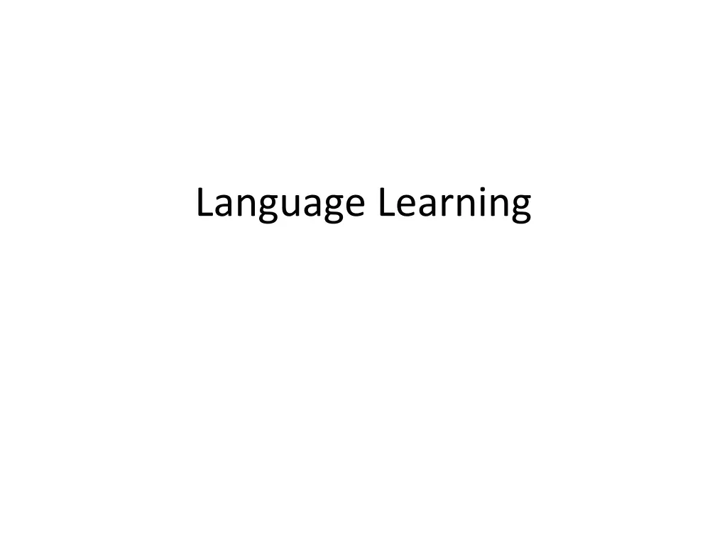 language learning