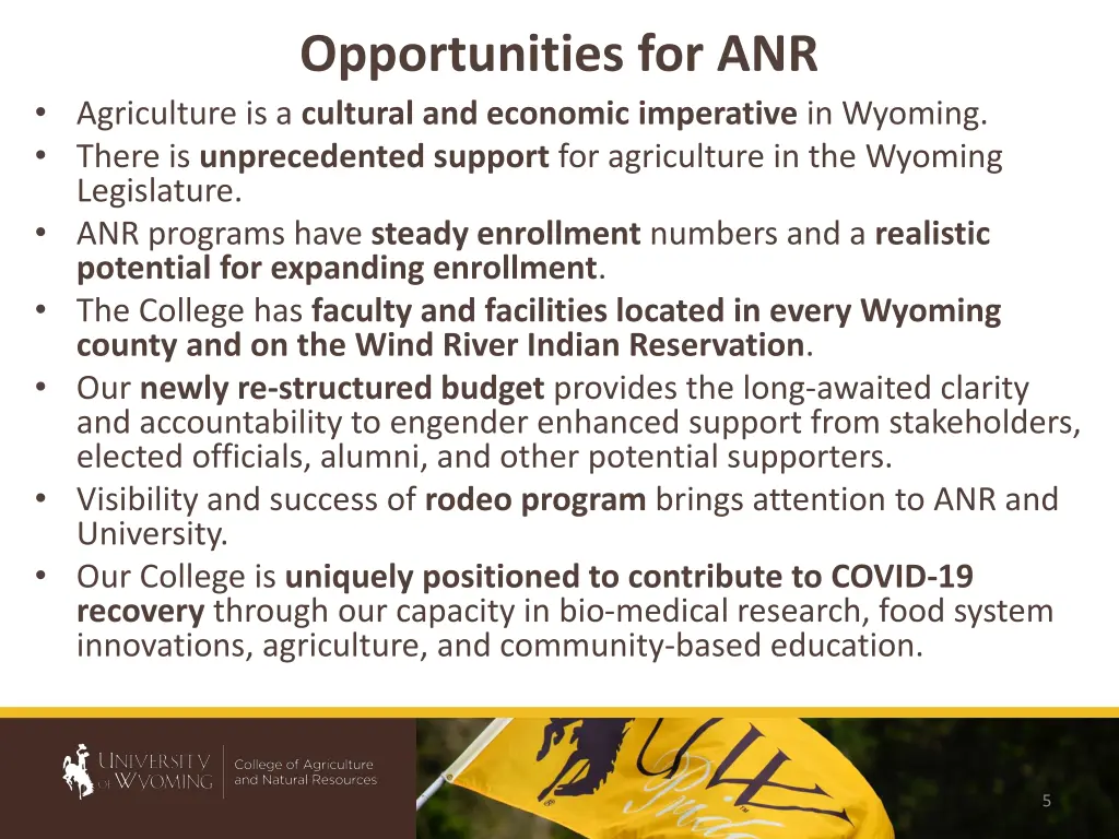 opportunities for anr