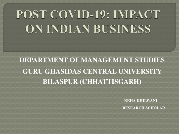 department of management studies guru ghasidas