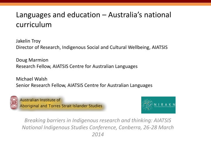 languages and education australia s national