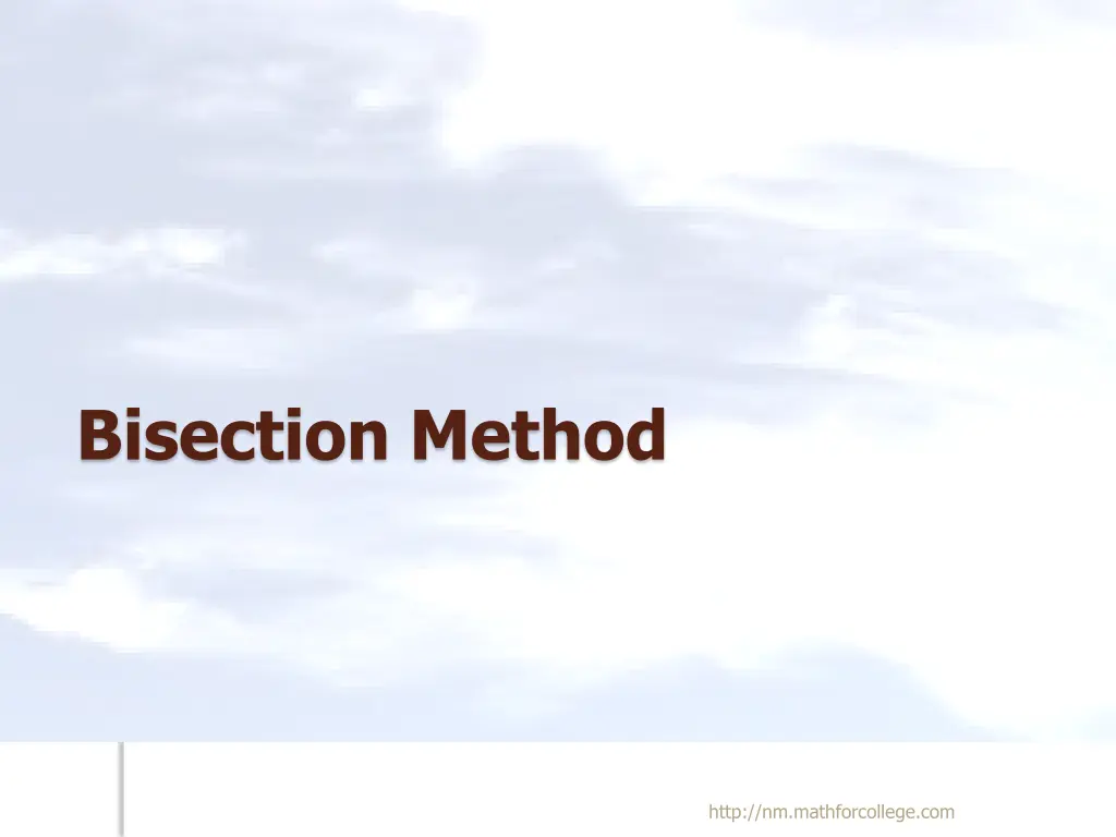 bisection method