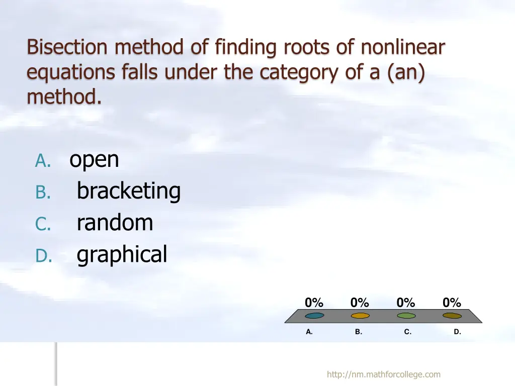 bisection method of finding roots of nonlinear