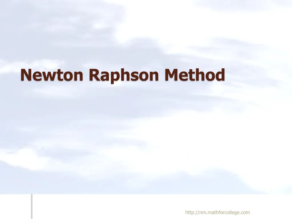 newton raphson method