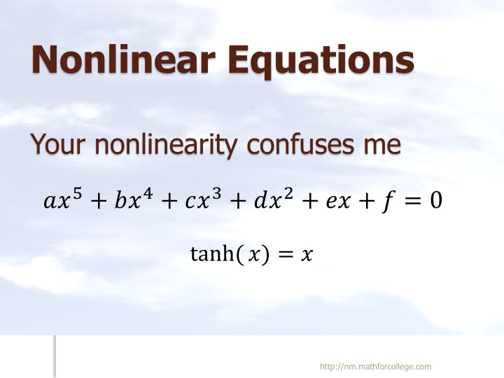 nonlinear equations