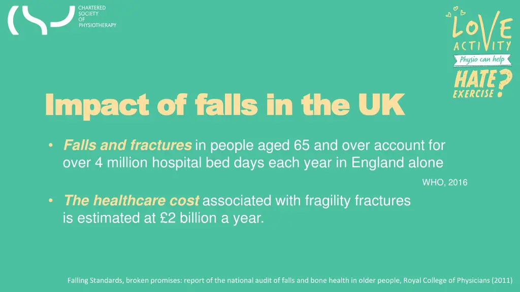 impact of falls in the uk impact of falls