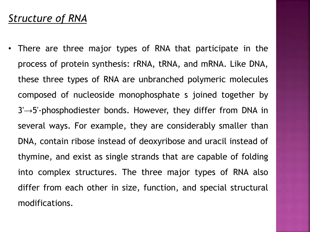 structure of rna