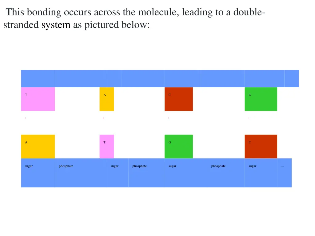 this bonding occurs across the molecule leading