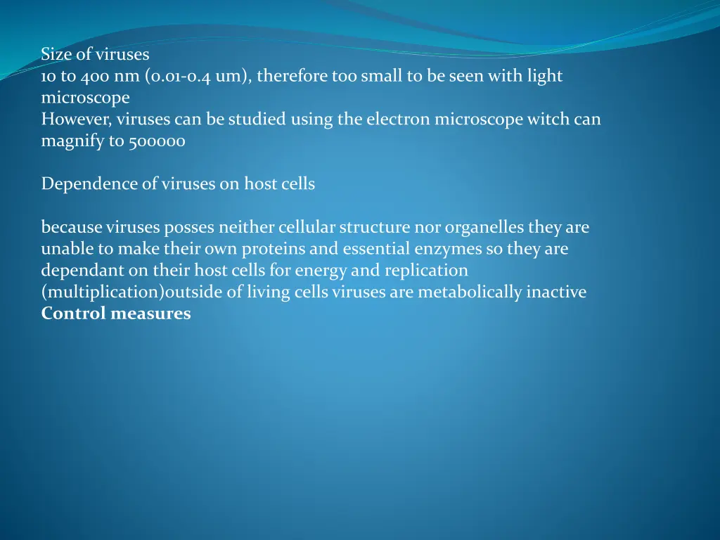 size of viruses