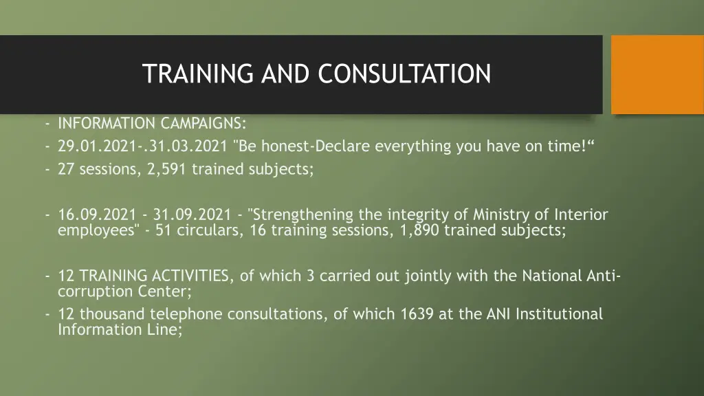 training and consultation 1