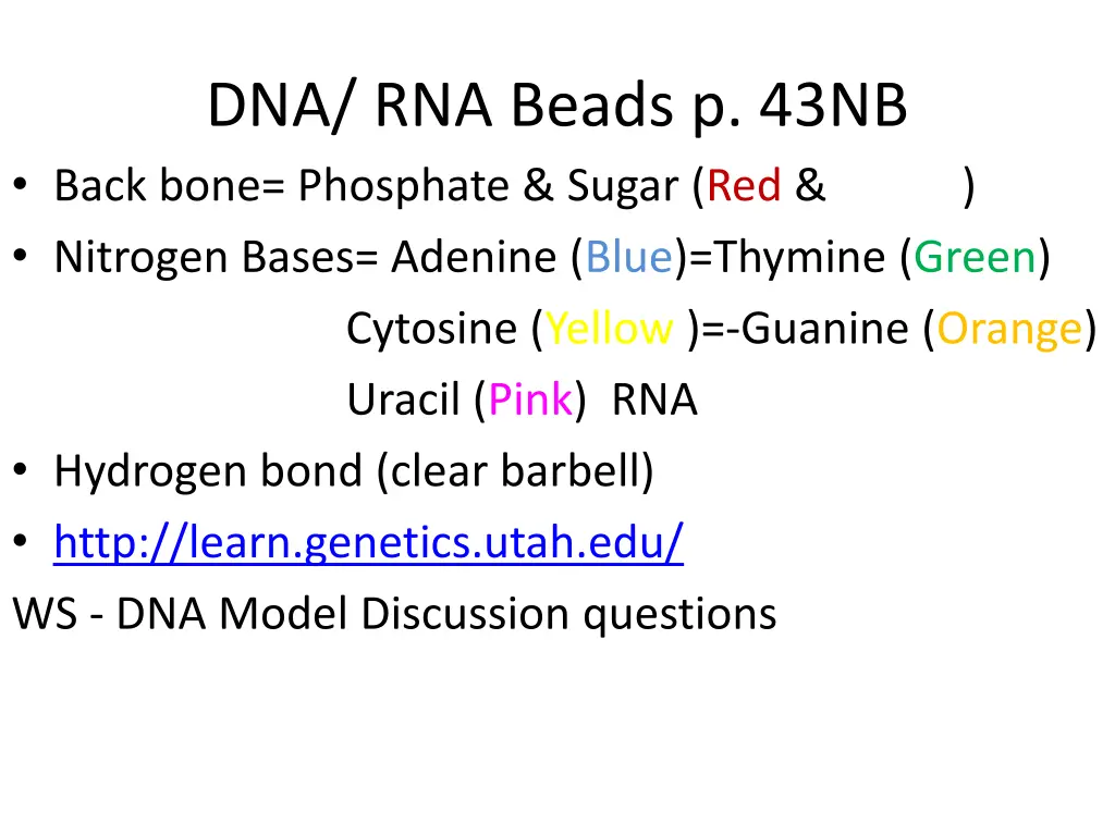 dna rna beads p 43nb back bone phosphate sugar