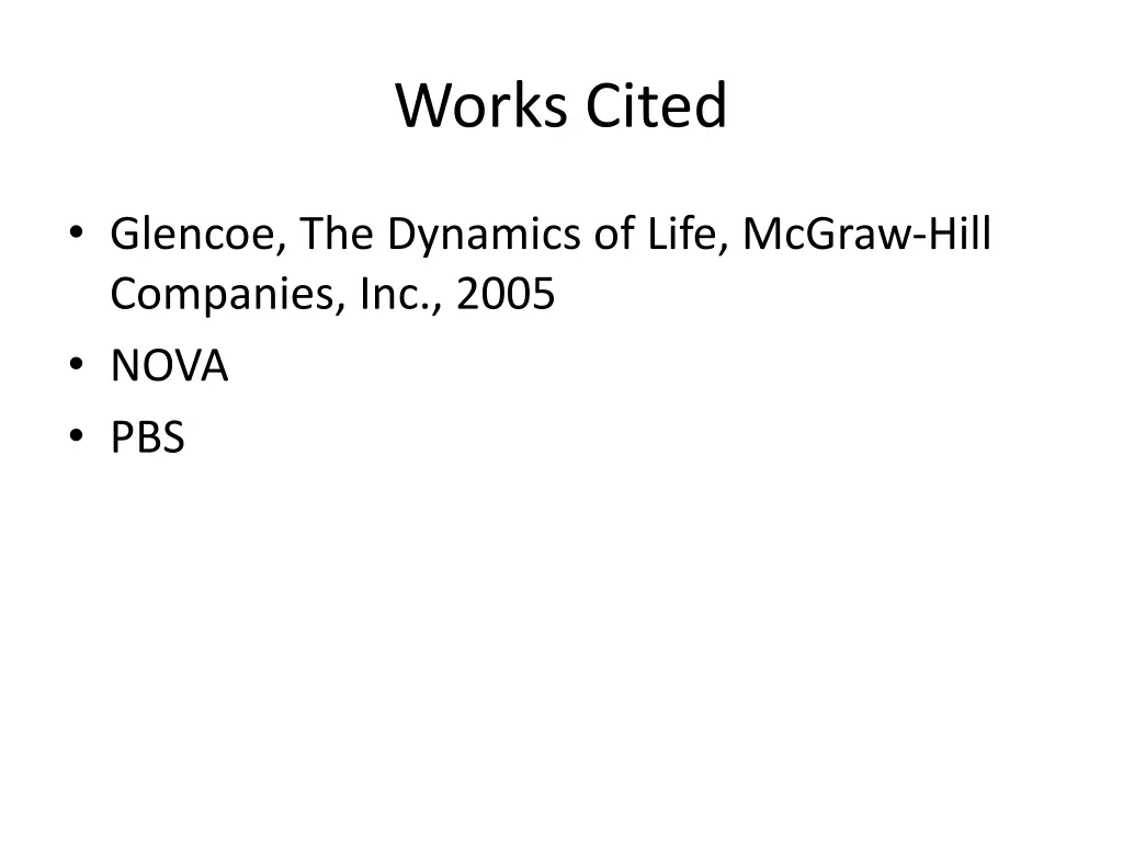 works cited